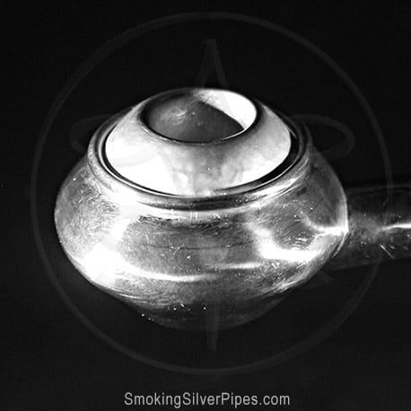 Smoking Silver pure silver pipe for smoking, Bold Affirmation is handmade.