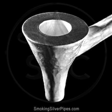 Smoking Silver pure silver pipe for smoking, Endless Allure is handmade.