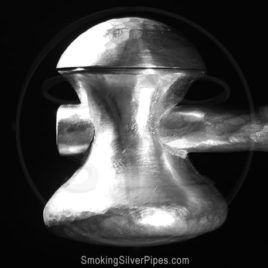 Smoking Silver pure silver pipe for smoking, Grand Illusion is handmade.