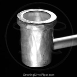 Smoking Silver signature pipe for smoking, Mini Toke is handmade from pure silver.
