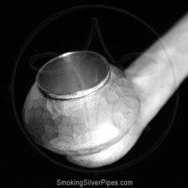 Smoking Silver pure silver pipe for smoking, Noble Whim is handmade.