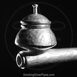 Smoking Silver pipe for smoking with lid, Secret Appeal is handmade from pure silver.