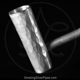 Smoking Silver pure silver pipe for smoking, Sleek 'N Slender is handmade.