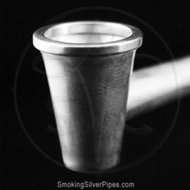 Smoking Silver pure silver pipe for smoking, Subtle Elegance is handmade.