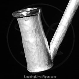 Smoking Silver pure silver pipe for smoking, Vulcan's Choice is handmade.