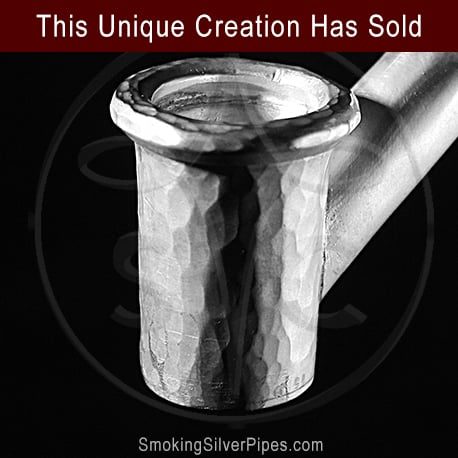 Smoking Silver pure silver pipe for smoking, Articulated Fortune is handmade. SOLD