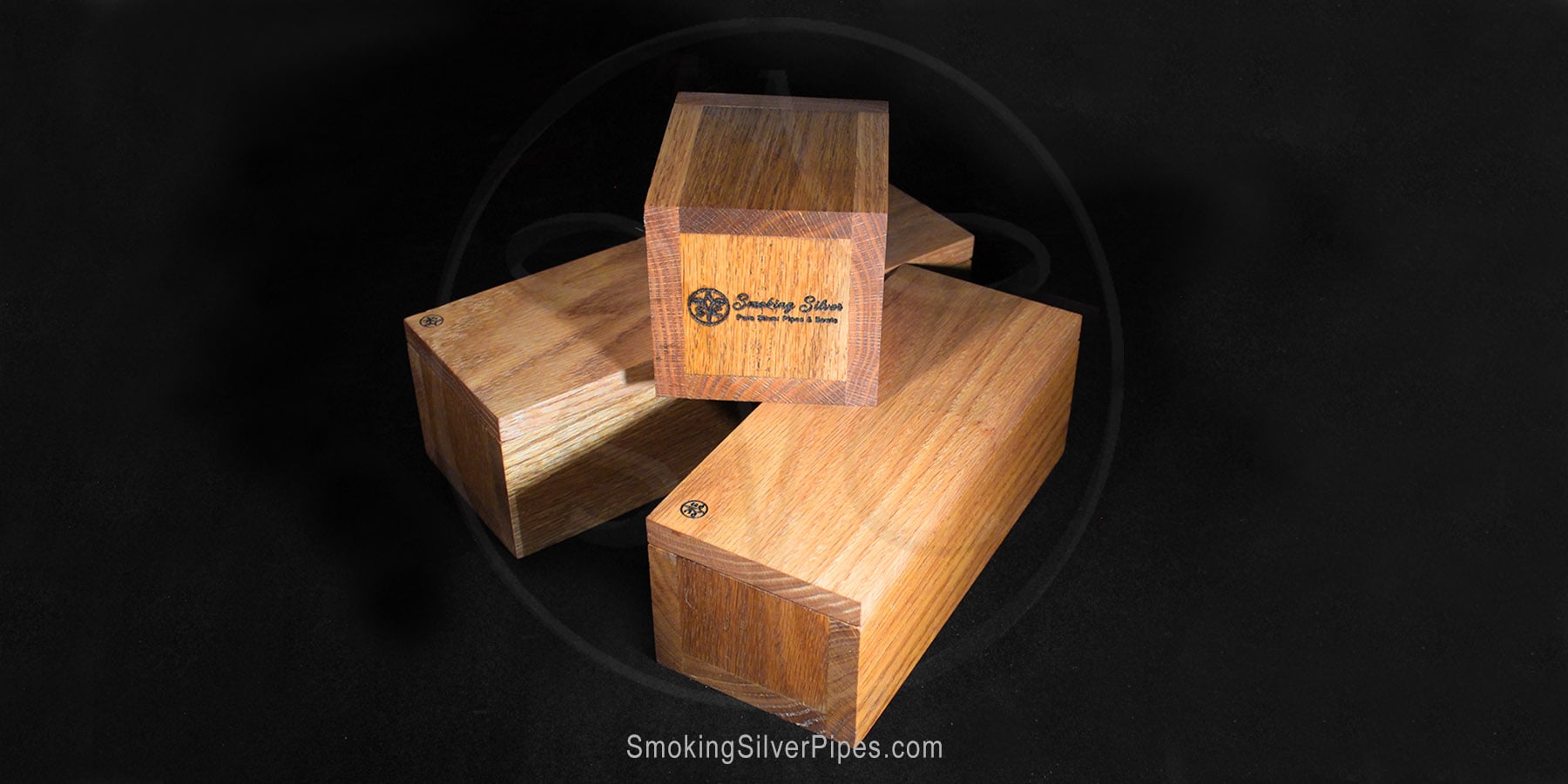 Custom wooden boxes for pure silver pipes for smoking and smoking bowls by SmokingSilverPipes.com
